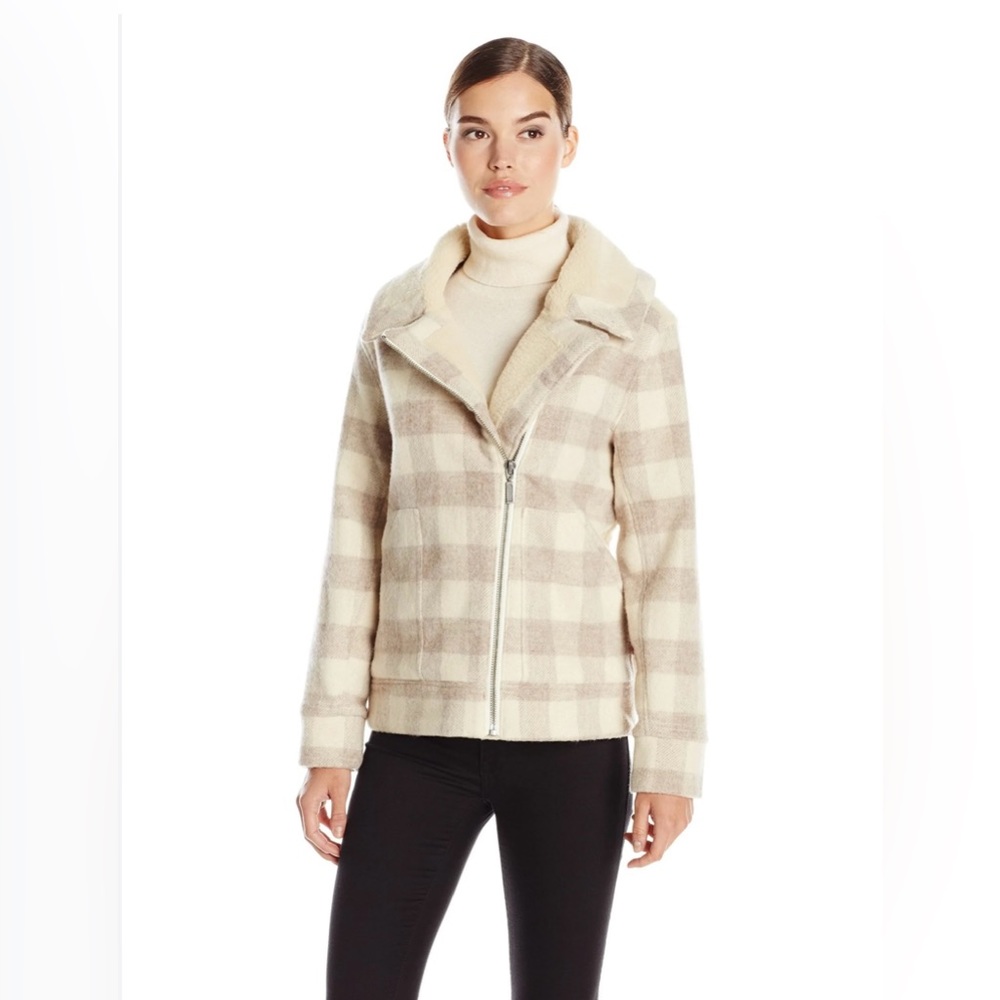 Woolrich Jackets & Coats Woolrich Mill Wool Sherpa Jacket Sz L